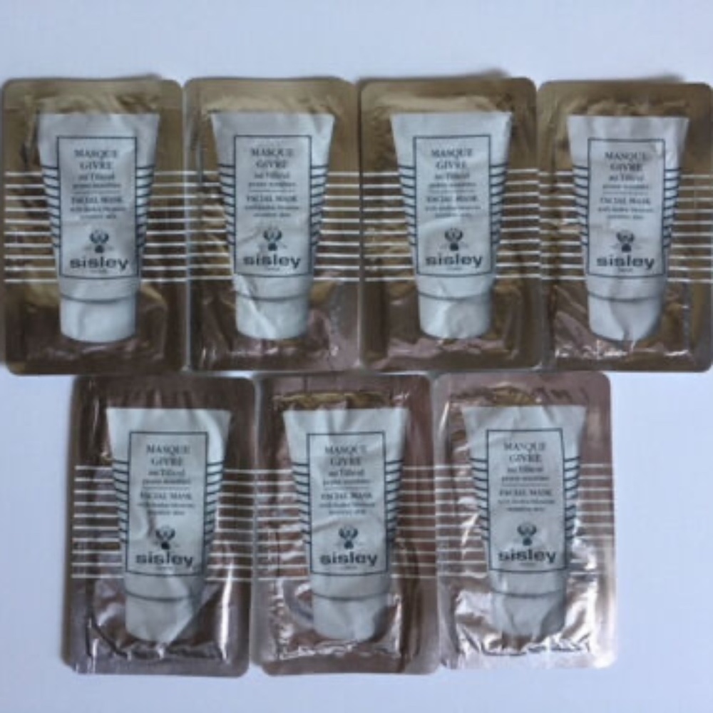 Sisley Paris Facial Mask w Linden Blossom Lot of 7x 0.15oz (4ml) Samples New